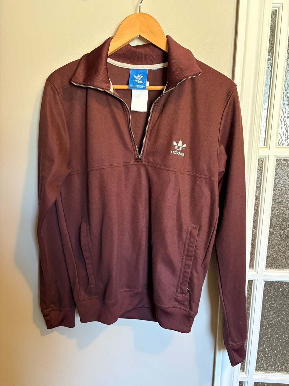 Adidas Originals brown Quarter Zip Sweatshirt